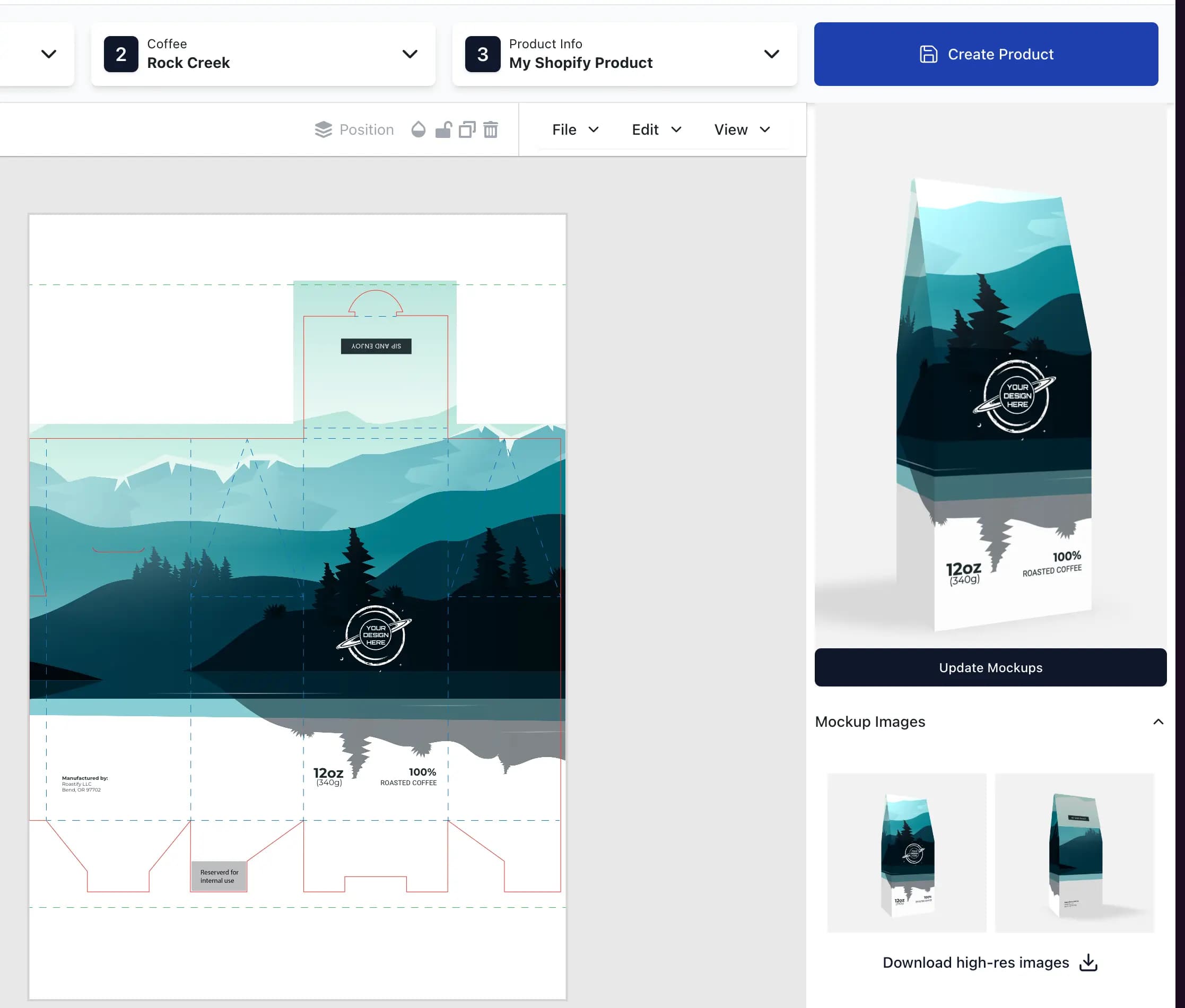 roastify view 3D mockups